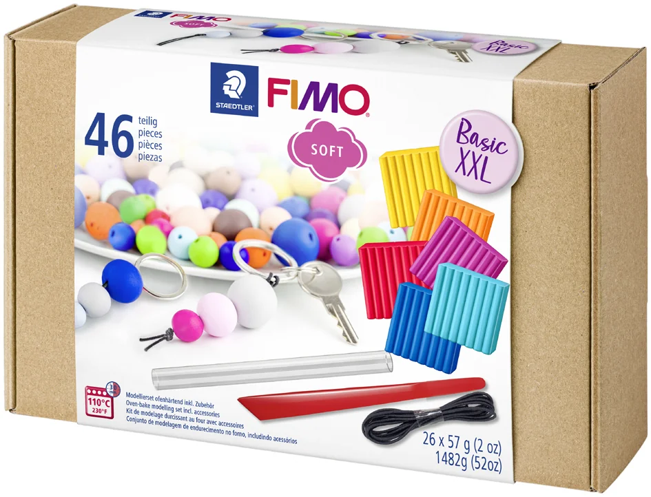 SUNNOW Pâte Polymère, 46 Couleurs Sûr et Non Toxique Pâte Polymère, Cuisson au Four Pate a Modeler DIY Clay Kit avec Outils de Modelage et Accessoires, Cadeau pour Les Enfants